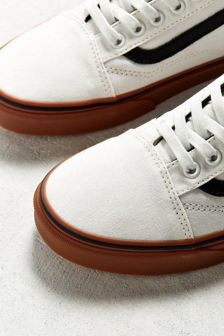 vans white leather gum sole